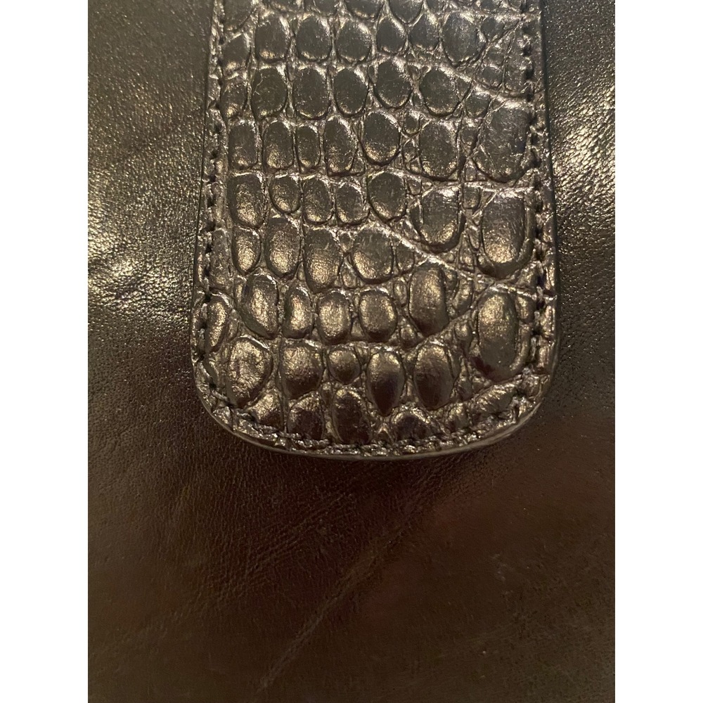 Brahmin Kendal Adjustable Strap Leather and Croc Embossed Shoulder Bag - Picture 12 of 14